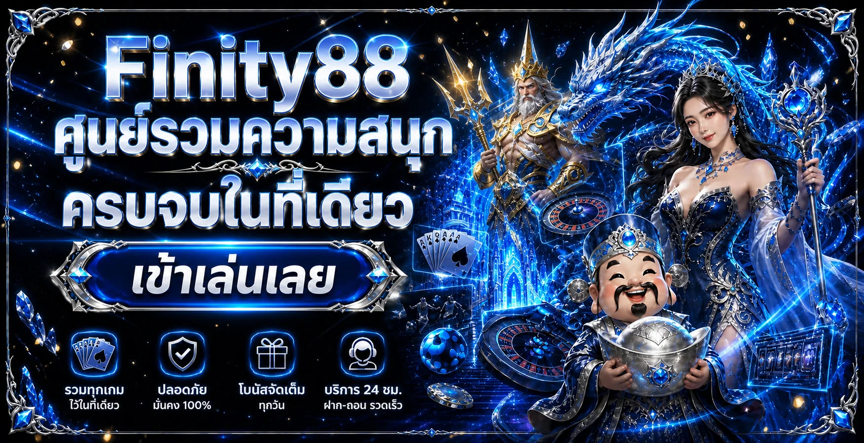Finity88 คาสิโนออนไลน์ ฝากถอนออโต้ | ทางเข้าและสมัคร